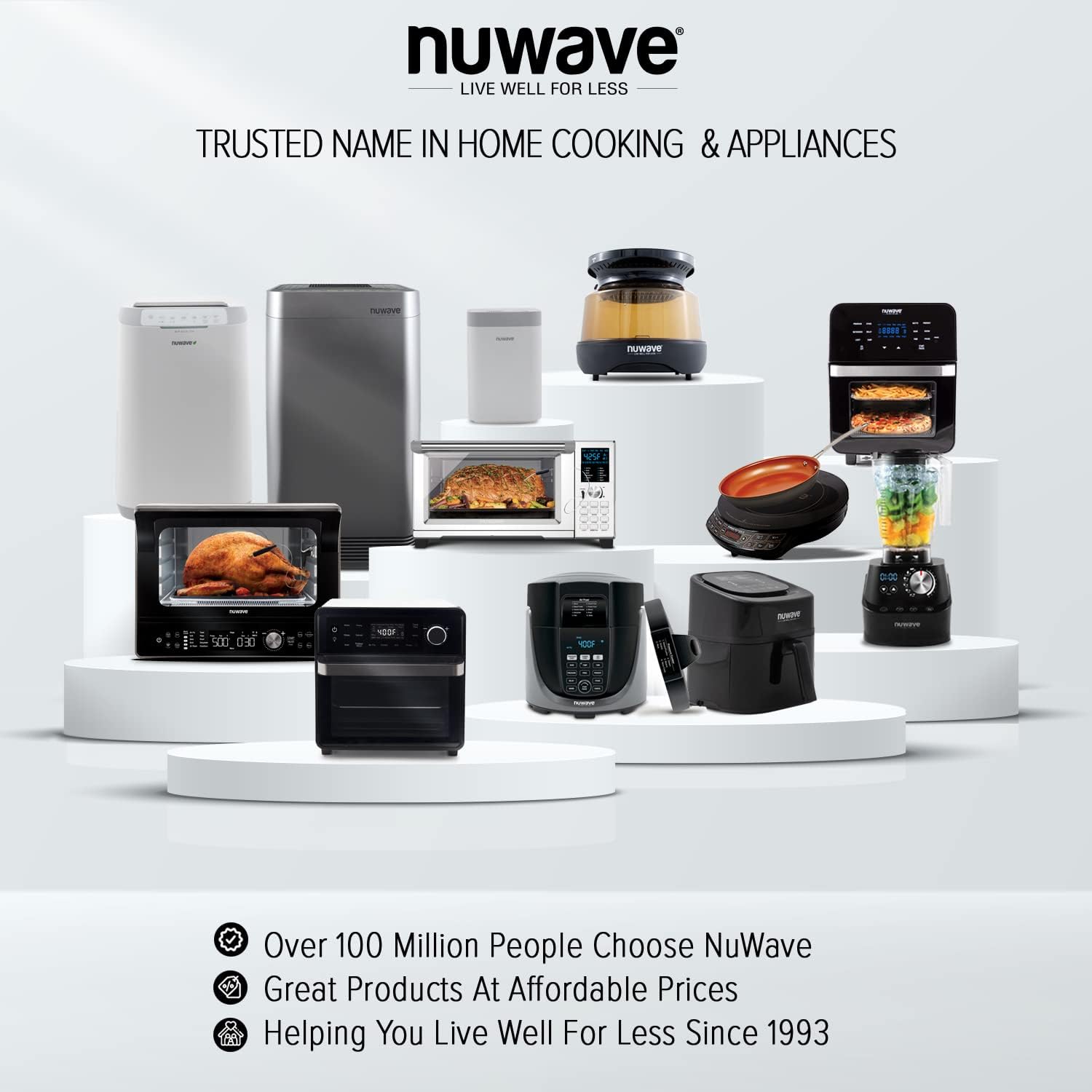 Nuwave Infinity Noise Reduction Blender, Sealed Sound Enclosure, Professional Grade, Digital Controls, 56oz Tritan Jar, Laser-Cut Stainless-Steel -Blades  Heavy-Duty Metal Gears