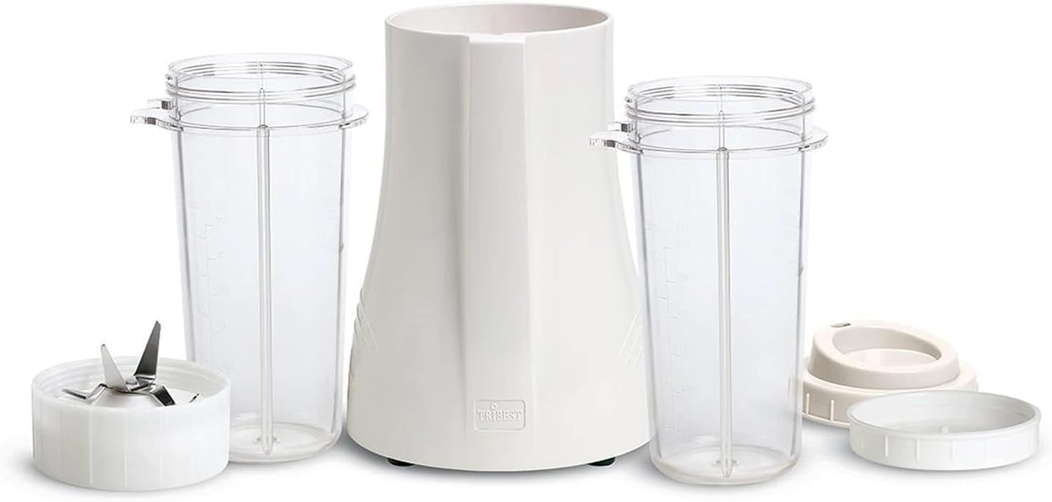 Tribest PB-150 Personal Blender for Shakes and Smoothies with Portable Blender Cups, White Large