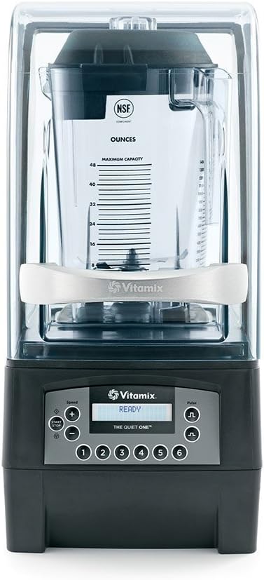 Vitamix 36019 The Quiet One On-Counter Bar Type 48 Oz Blender, black/clear