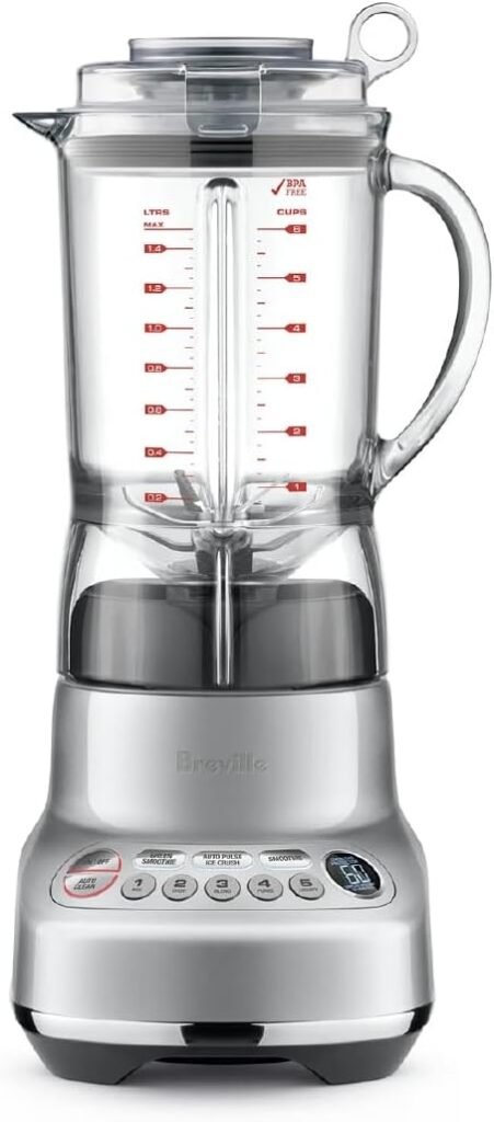 Breville Fresh and Furious Blender, Silver, BBL620SIL, 17.2 x 8.05 x 6.9