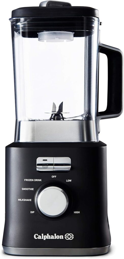 Calphalon Precision Control 50 Oz Blender with 900-Watt Base and BPA-free Tritan jar, Matte Black