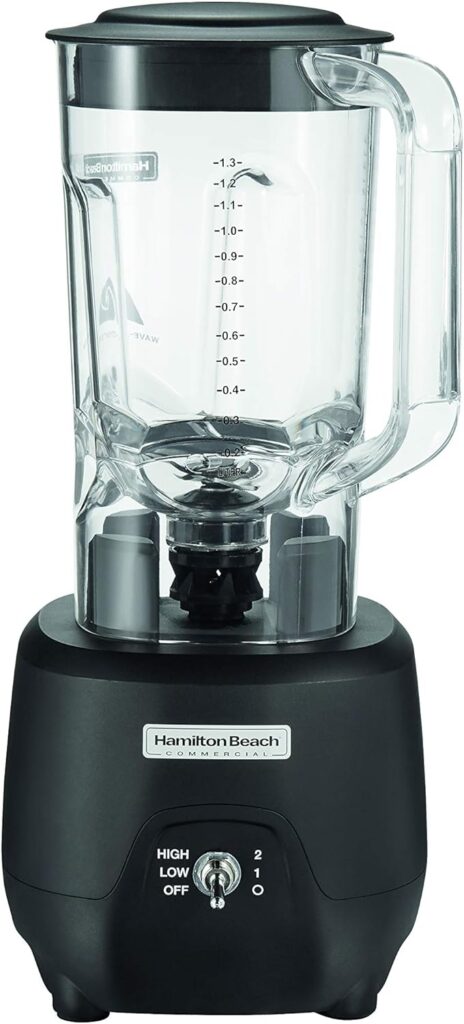 Hamilton Beach Commercial 908R 44Oz Bar Blender, 2 Speed, 1 HP, Black (HBB908R)