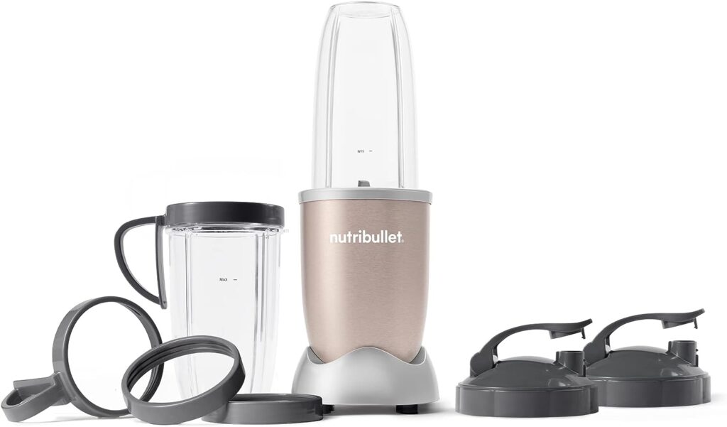 nutribullet Pro 900 Watt Personal Blender - 13-Piece High-Speed Blender/Mixer System, Champagne