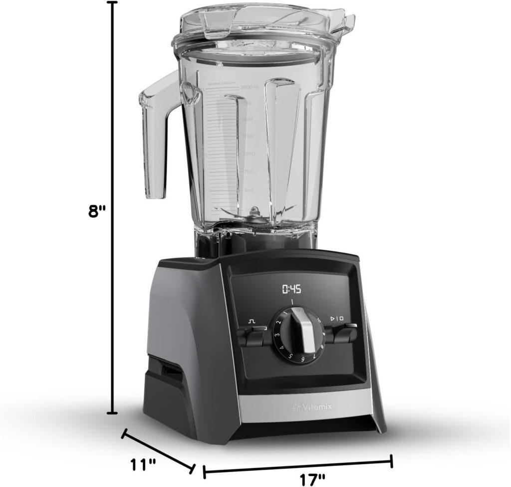 Vitamix A2300 Ascent Series Smart Blender, Professional-Grade, 64 oz. Low-Profile Container, 64 fl oz, Black