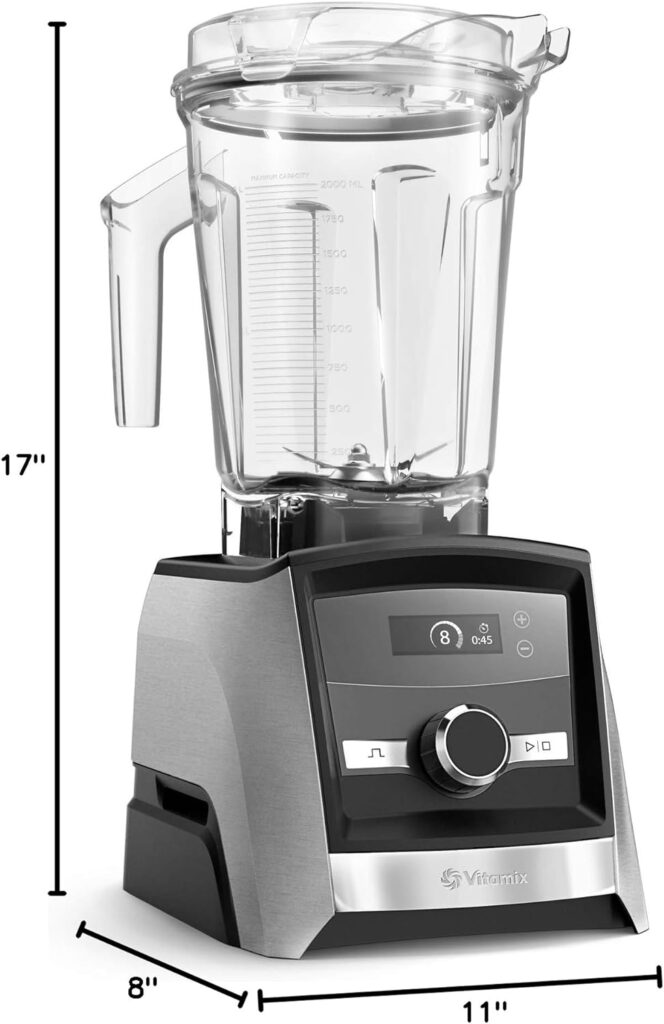 Vitamix A3300 Ascent Series Smart Blender, Professional-Grade, 64 oz. Low-Profile Container, Black