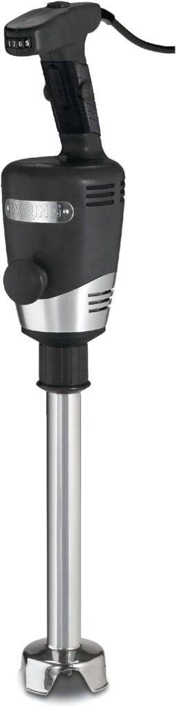 Waring Commerical WSB50 Big Stix Heavy Duty Immersion Blender, 12 Removable Shaft, 1 HP/700 Watt Variable Speed Motor, 120V, 5-15 Phase Plug,Black/Silver