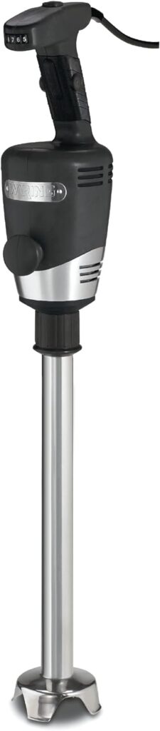 Waring Commerical WSB50 Big Stix Heavy Duty Immersion Blender, 12 Removable Shaft, 1 HP/700 Watt Variable Speed Motor, 120V, 5-15 Phase Plug,Black/Silver