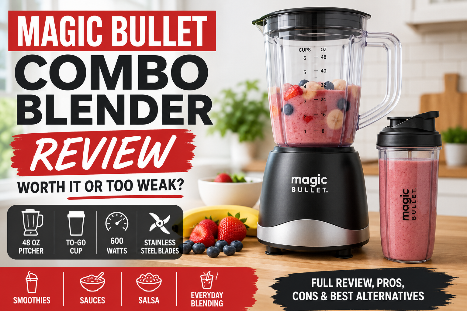 Magic Bullet Combo Blender Review: Worth It or Too Weak?